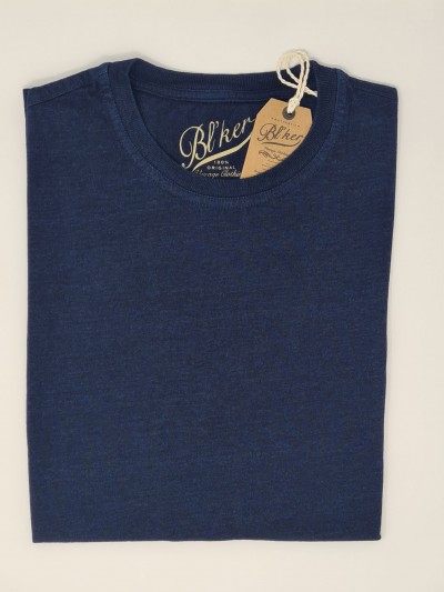 Bl'ker T-shirt Uomo Freeport Indigo Jersey senza Taschino