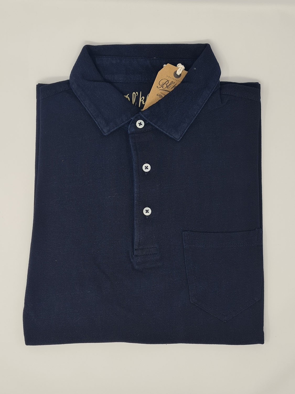 Bl'ker Men's Polo Montauk Indigo Piquet