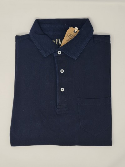 Bl'ker Men's Polo Montauk Indigo Piquet