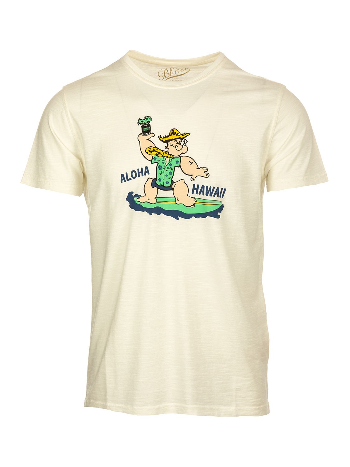 Bl'ker Men's T-shirt Graphic Hawaian Spinach