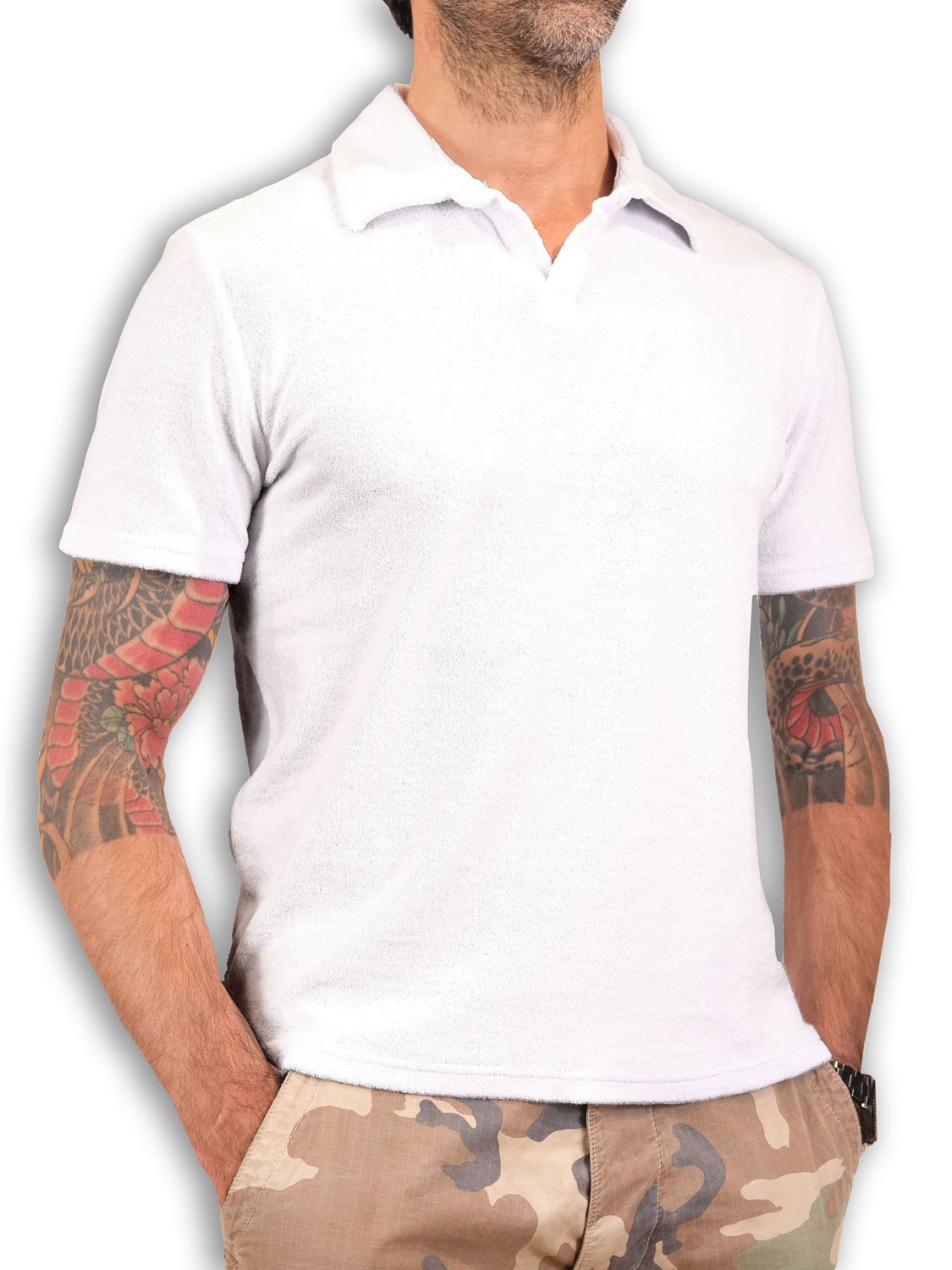 Bl'ker Men's Polo Monterey Terry without Buttons