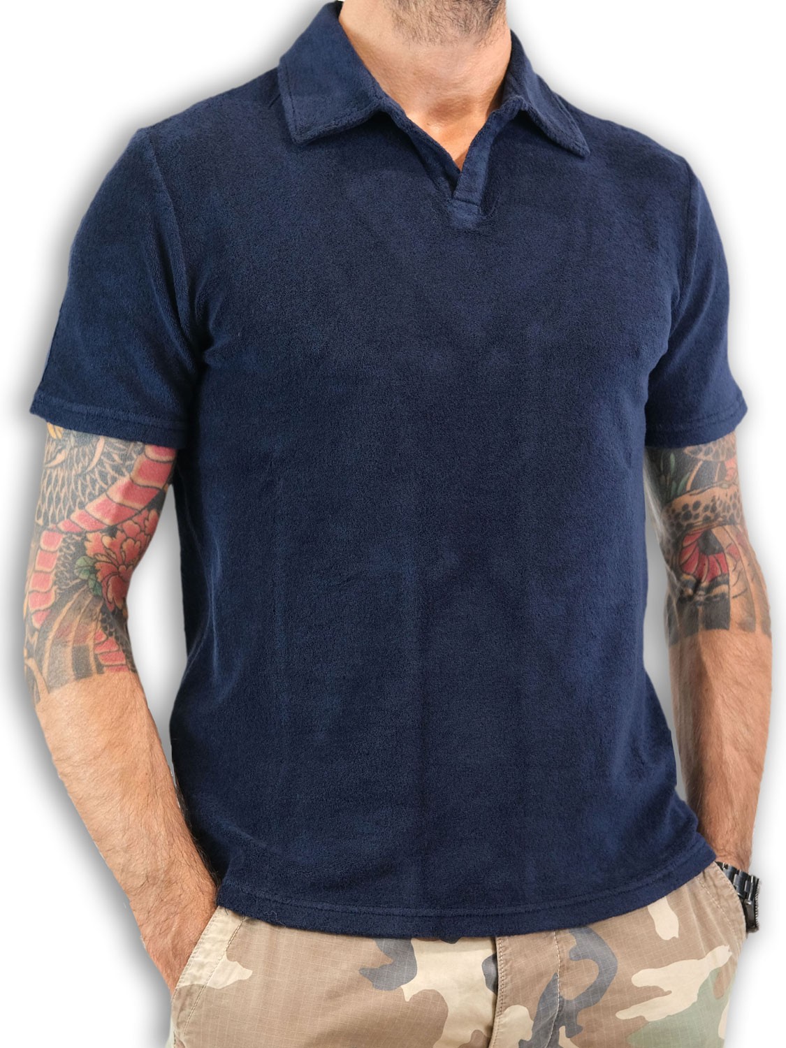Bl'ker Men's Polo Monterey Terry without Buttons