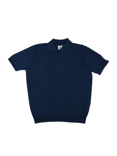 Bl'ker Men's Short Sleeve Polo Button Less BL Tricot