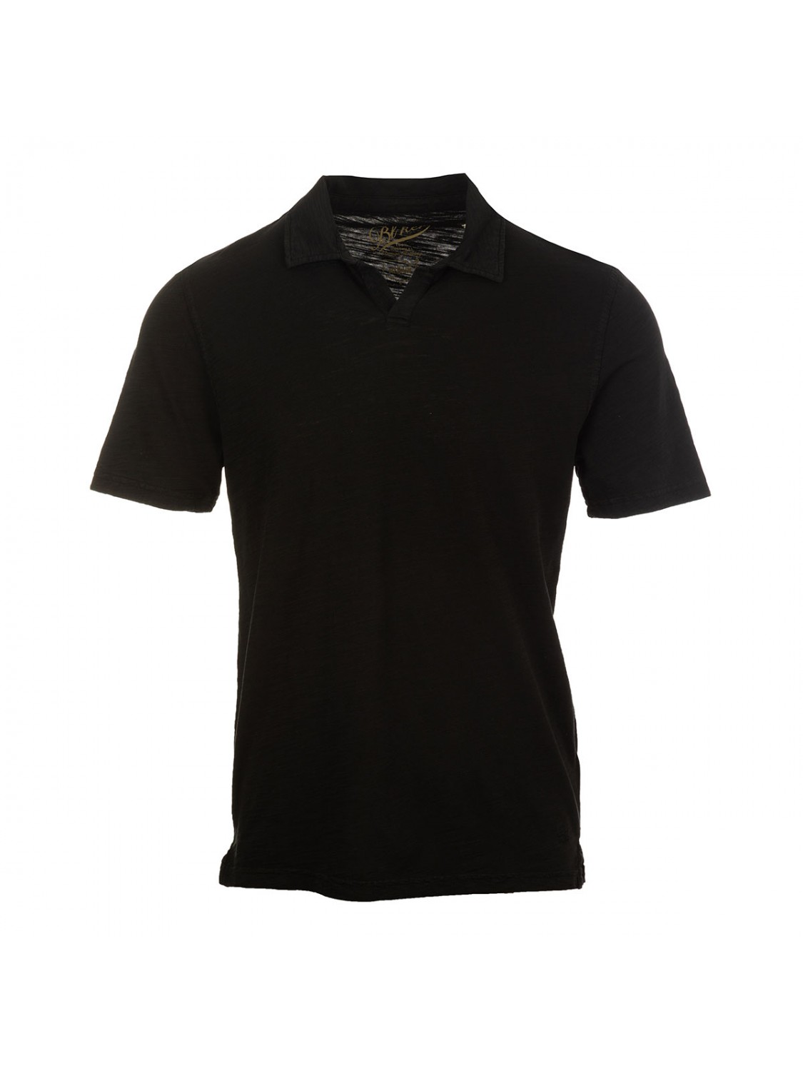Bl'ker Polo Uomo Manica Corta senza Bottoni Long Island Tessuto Fiammato 180gr