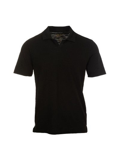 Bl'ker Men's Short Sleeve Polo Button Less Long Island Flamed Jersey 180gr