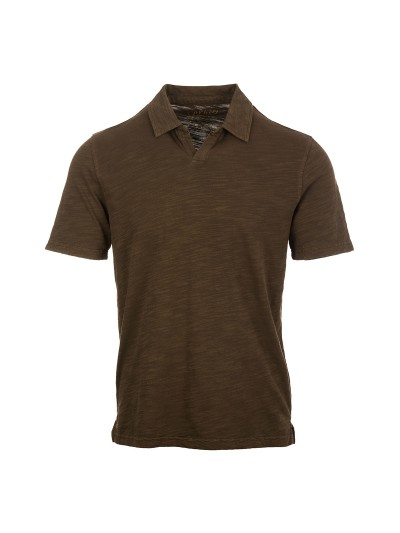 Bl'ker Polo Uomo Manica Corta senza Bottoni Long Island Tessuto Fiammato 180gr