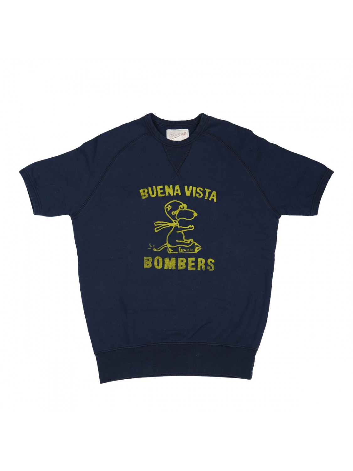 Bl'ker Men's Round Neck Sweatshirt with Short Sleeve Graphic Buena Vista Jersey