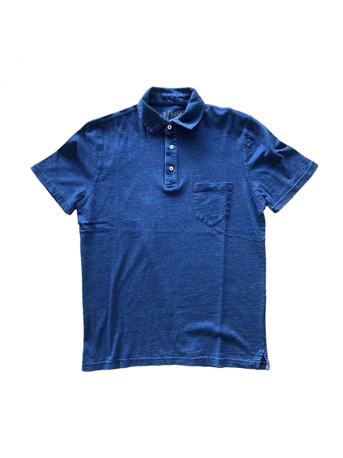 Bl'ker Men's Short Sleeve Polo with Pocket Cape Cod Indigo Jersey