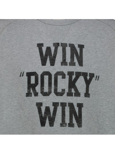Men's Round Neck Sweatshirt with Short Sleeve Graphic Win Rocky Win