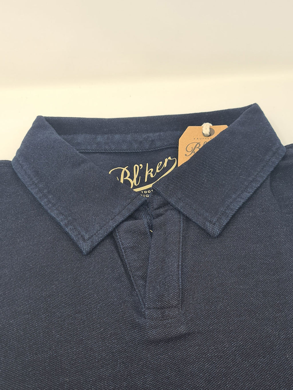 Polo Uomo Rockland Indigo Piquet senza Bottoni