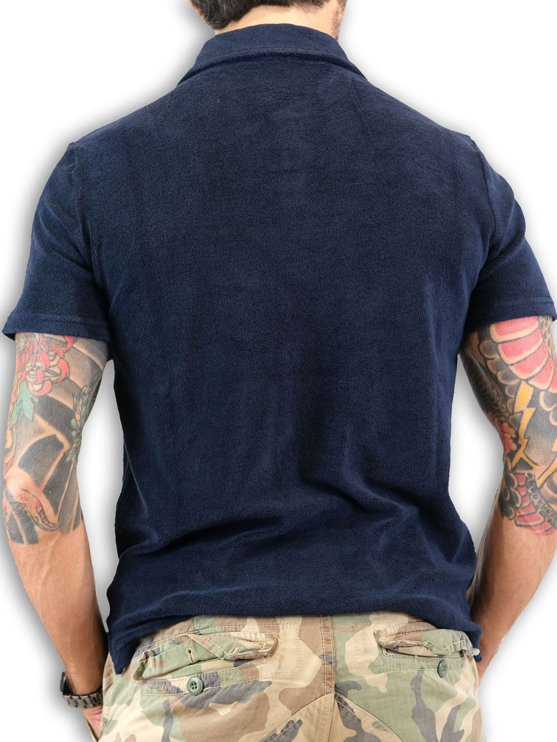 Polo Uomo Monterey Terry Spugna senza Bottoni