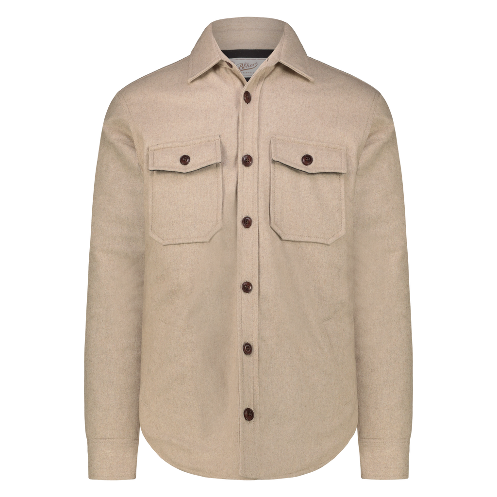 Camicia Over Denali in Lana con Fodera in Lana Imbottita (Beige)