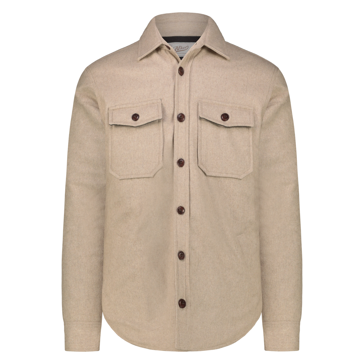 Camicia Over Denali in Lana con Fodera in Lana Imbottita (Beige)
