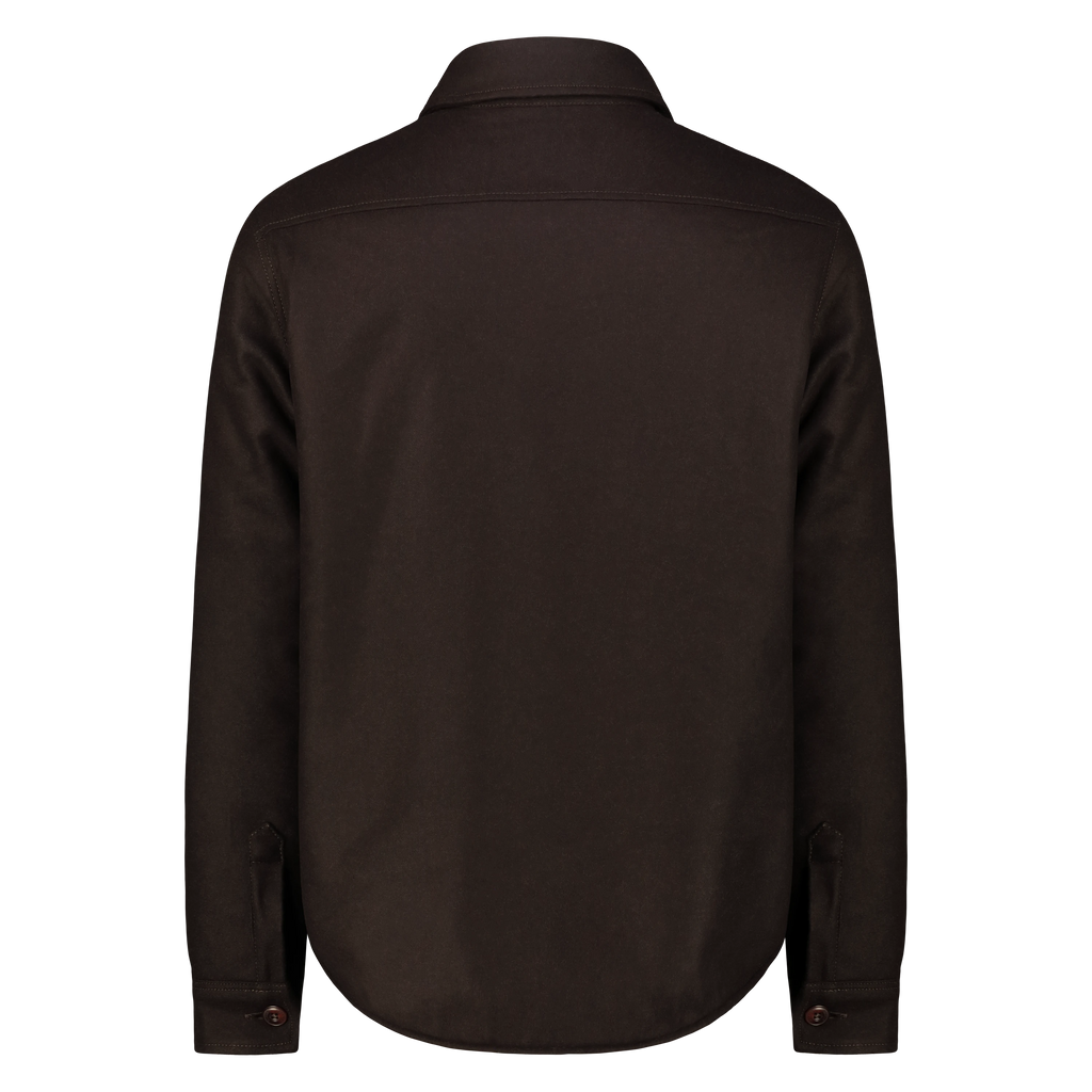 Camicia Over Denali in Lana con Fodera in Lana Imbottita (Brown)