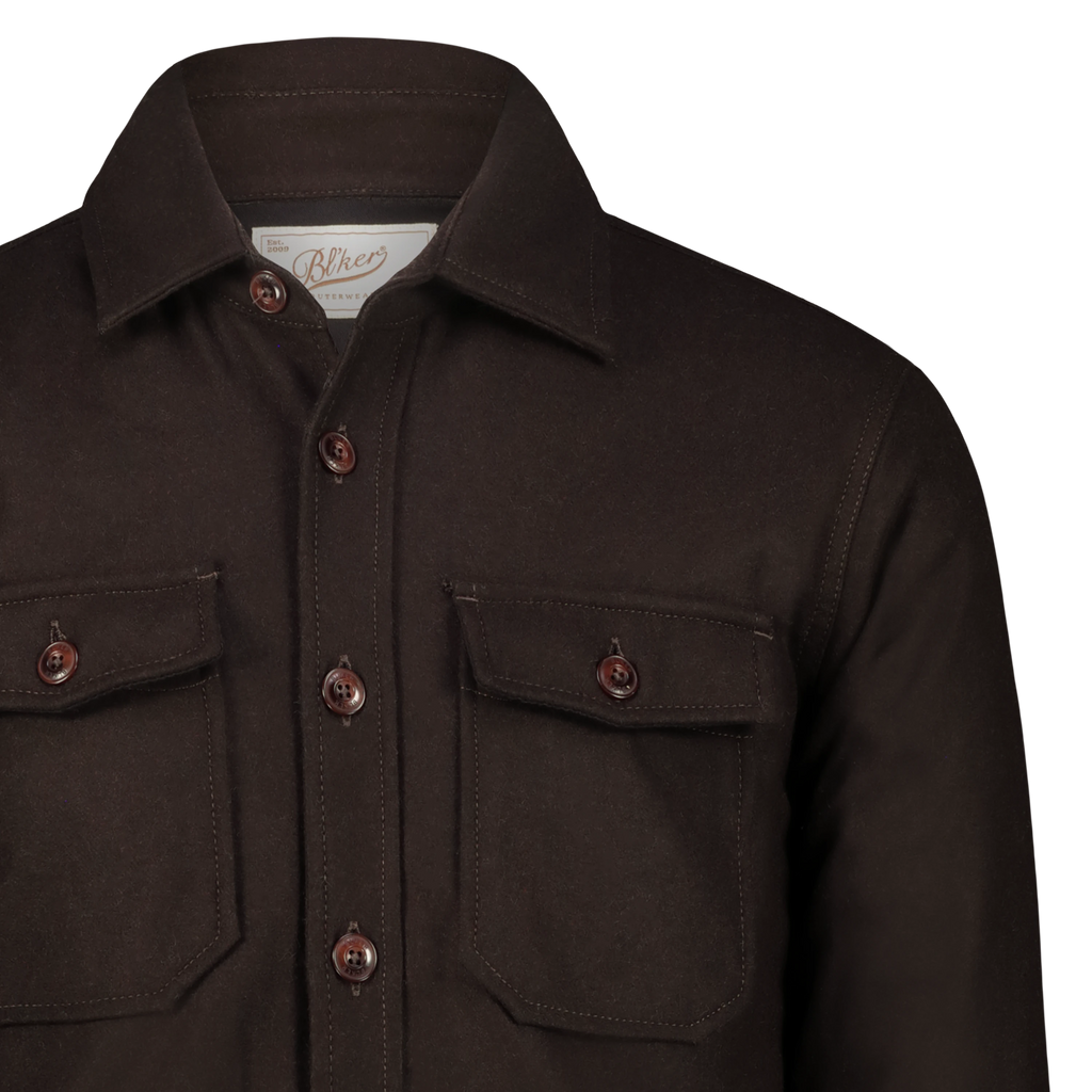 Camicia Over Denali in Lana con Fodera in Lana Imbottita (Brown)