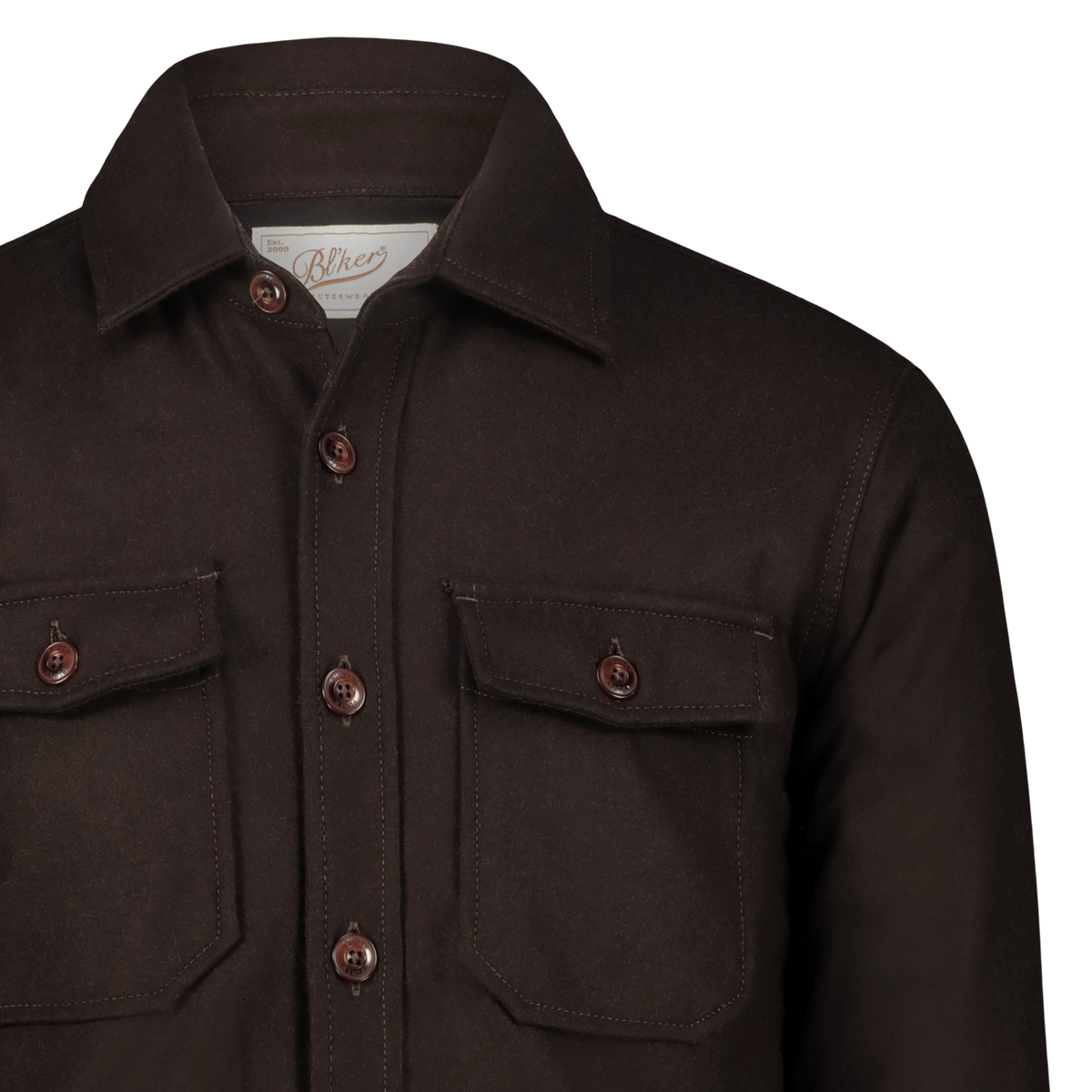 Camicia Over Denali in Lana con Fodera in Lana Imbottita (Brown)