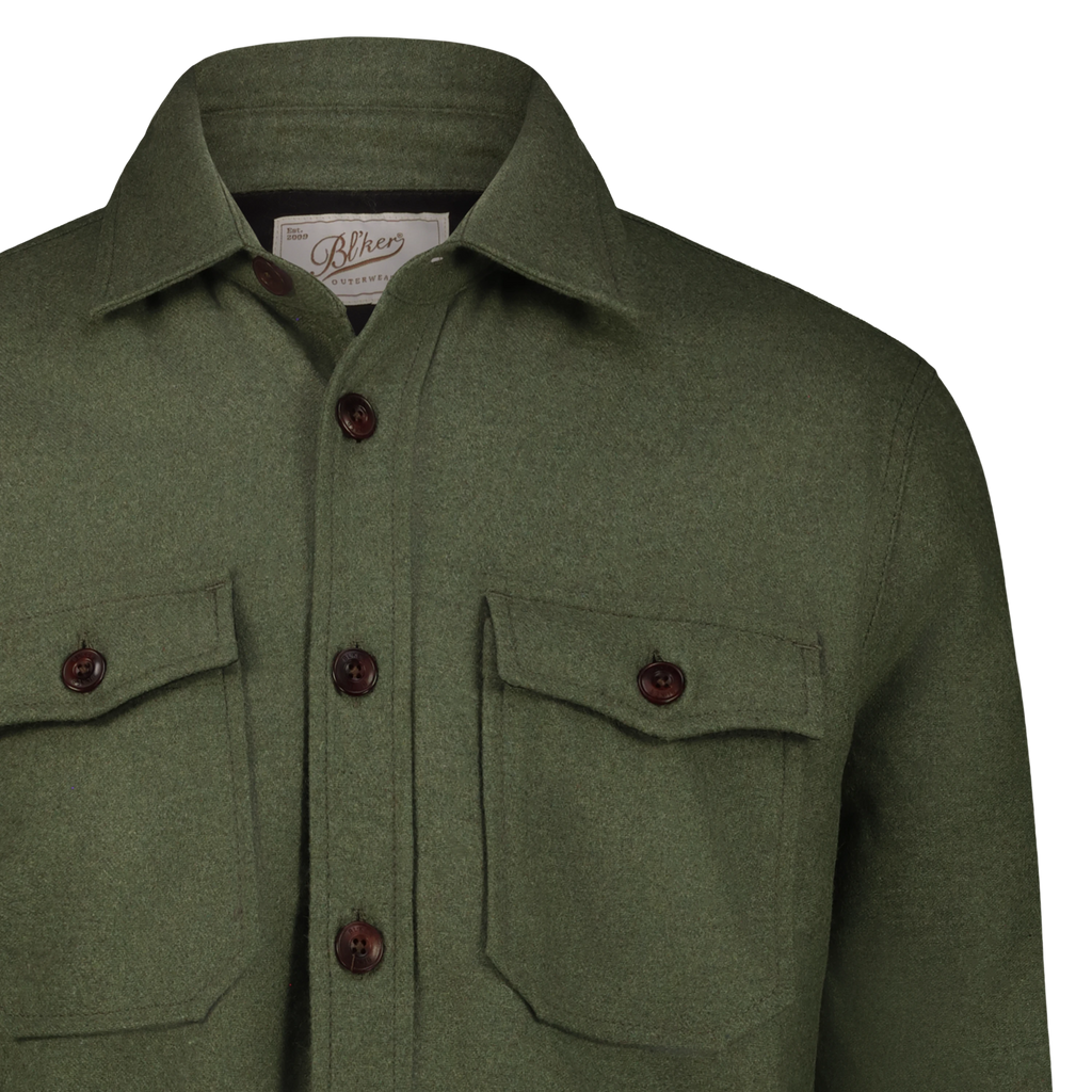 Camicia Over Denali in Lana con Fodera in Lana Imbottita (Green)