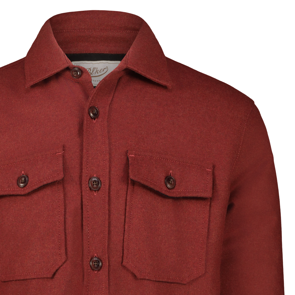 Camicia Over Denali in Lana con Fodera in Lana Imbottita (Rust)