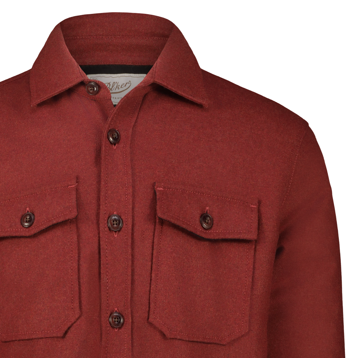 Camicia Over Denali in Lana con Fodera in Lana Imbottita (Rust)