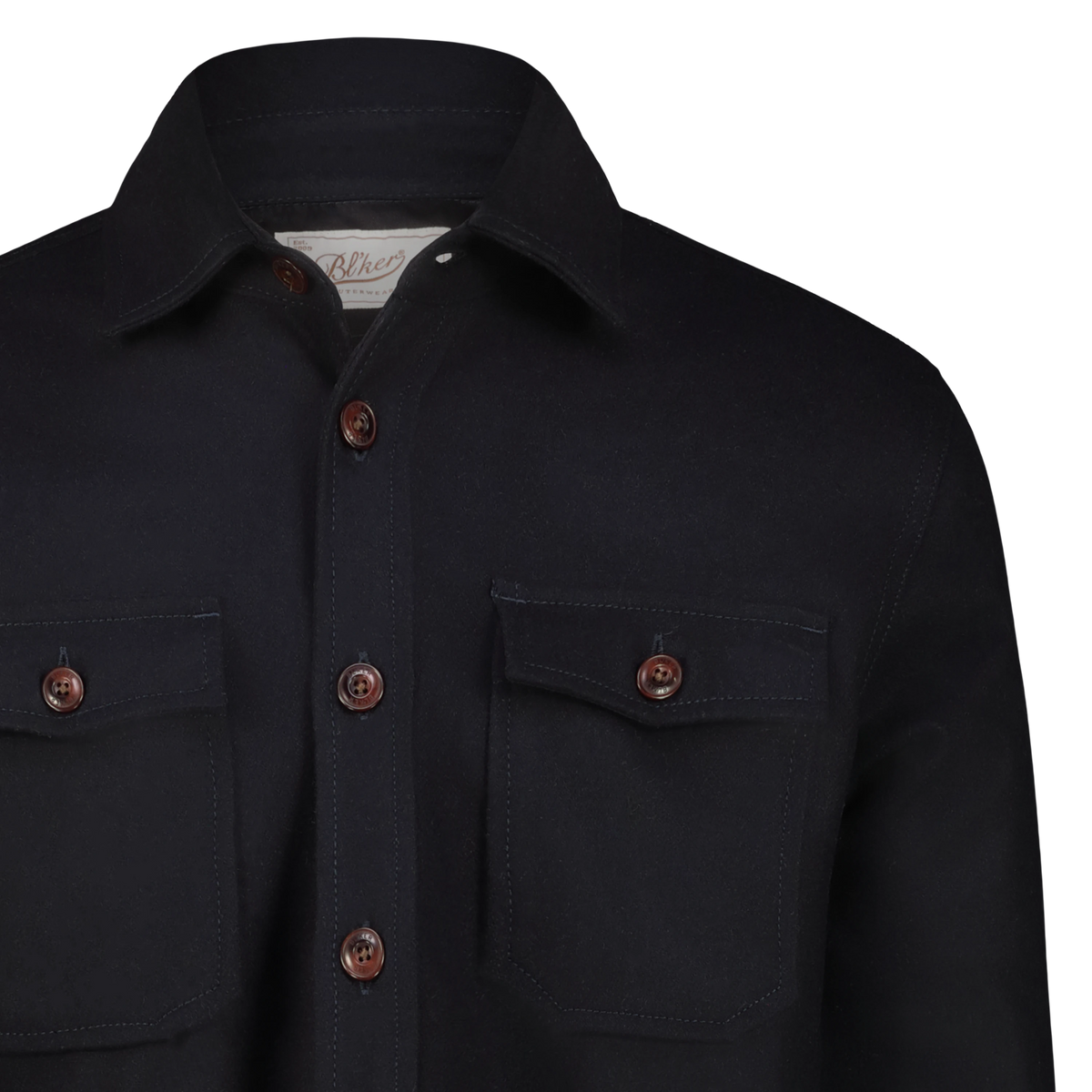 Camicia Over Hunter in Lana (Navy)