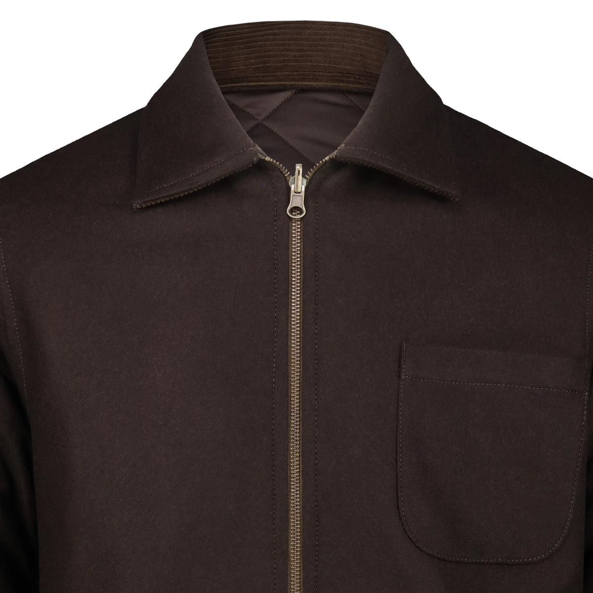 Giacca Reversibile Elk in Lana con Zip