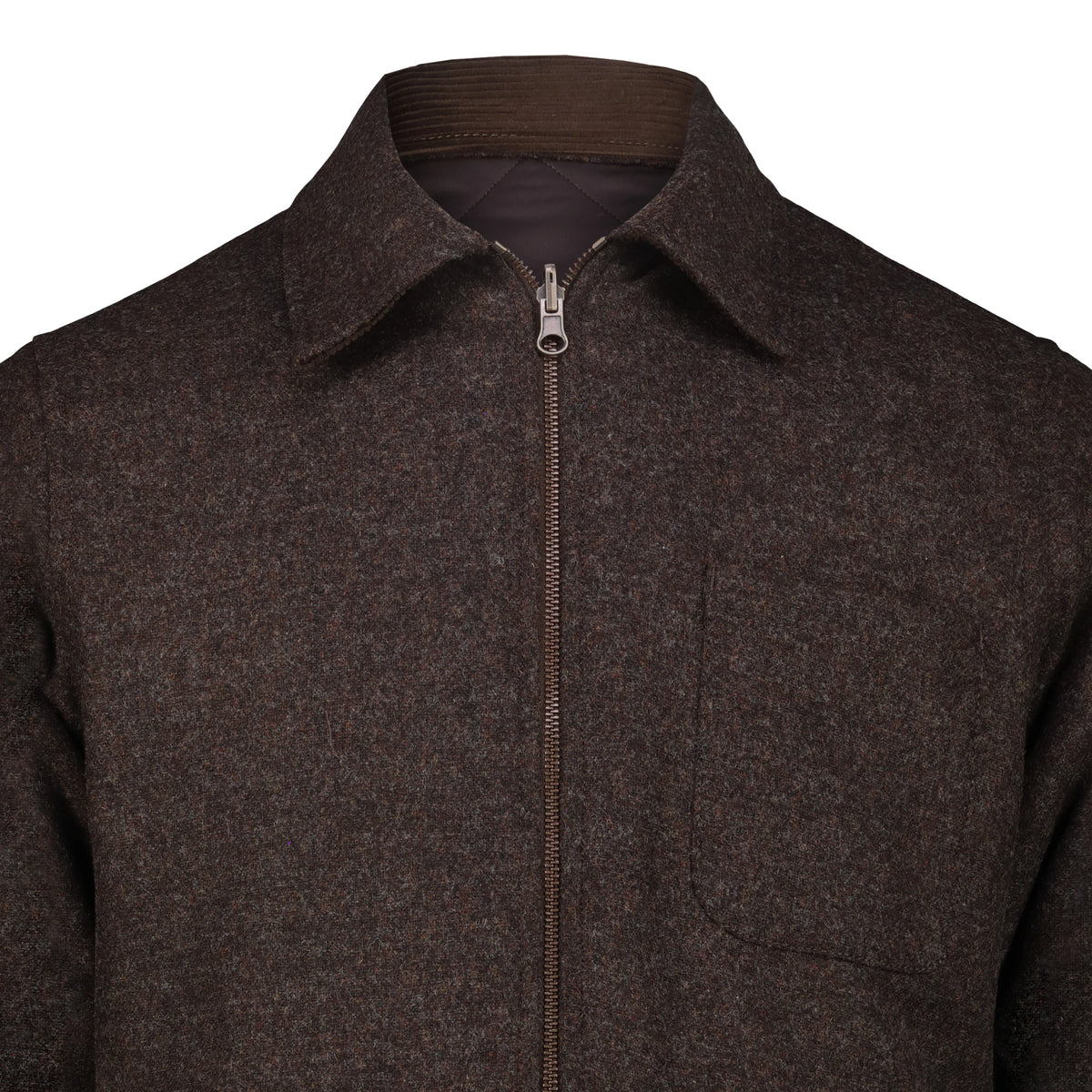 Giacca Reversibile Elk in Lana Donegal con Zip