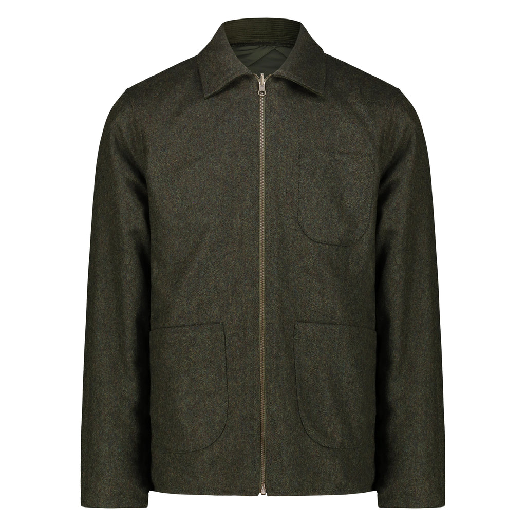 Giacca Reversibile Elk in Lana Cotta con Zip