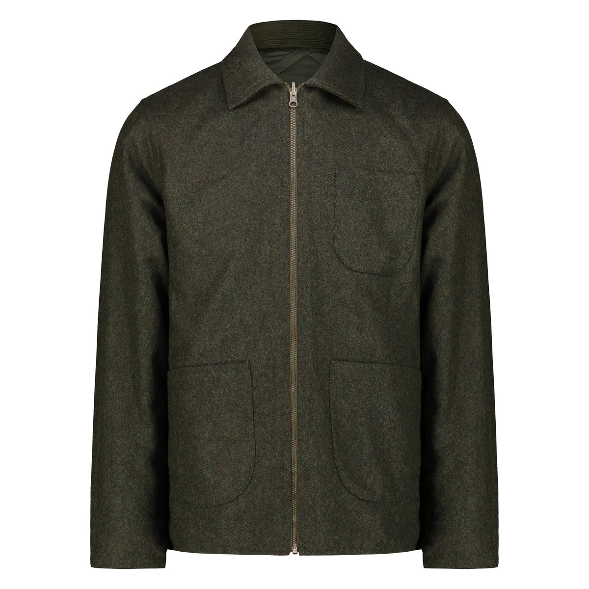 Giacca Reversibile Elk in Lana Cotta con Zip