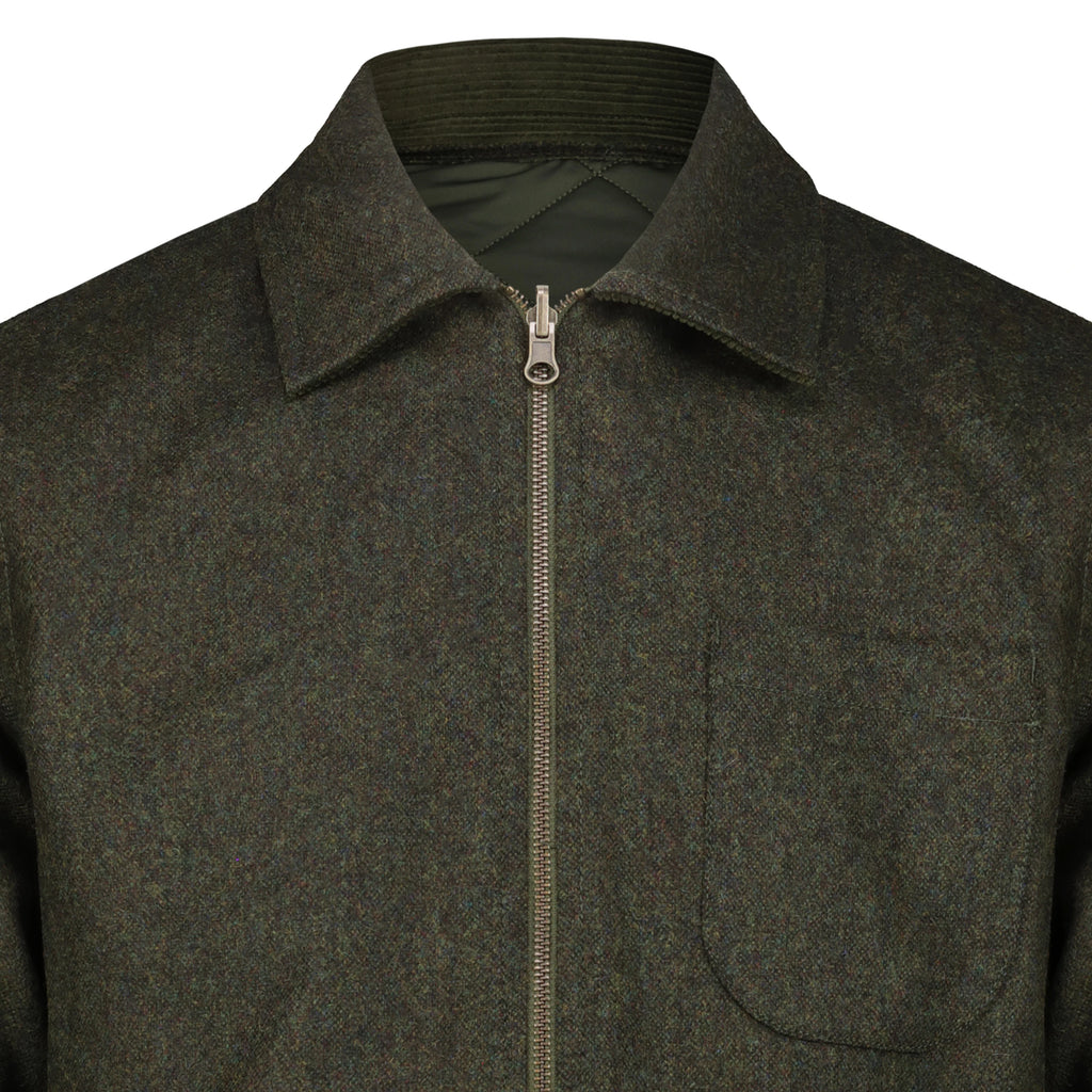 Giacca Reversibile Elk in Lana Cotta con Zip