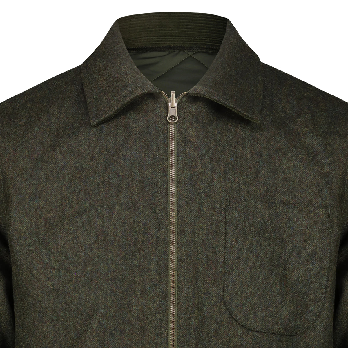 Giacca Reversibile Elk in Lana Cotta con Zip