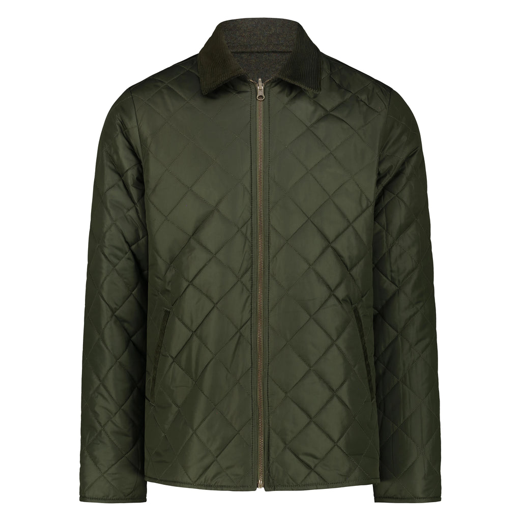 Giacca Reversibile Elk in Lana Cotta con Zip