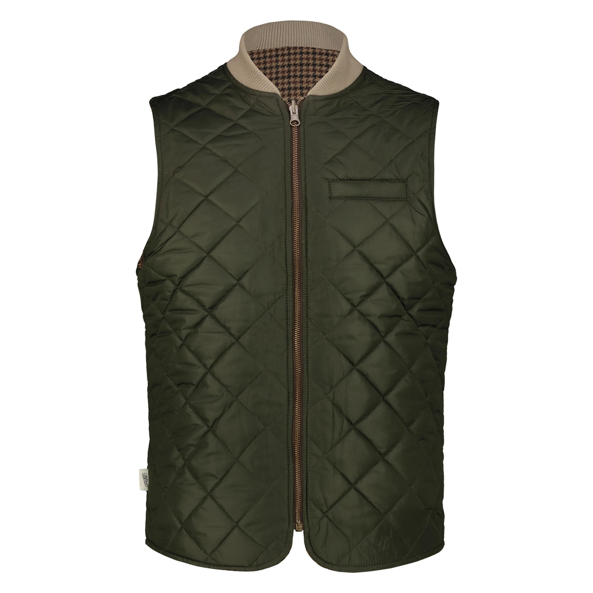 Smanicato Reversibile Owl in Lana Pied de Poule con Zip
