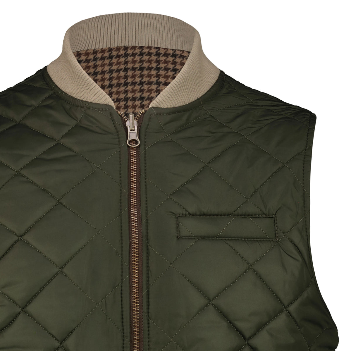Smanicato Reversibile Owl in Lana Pied de Poule con Zip