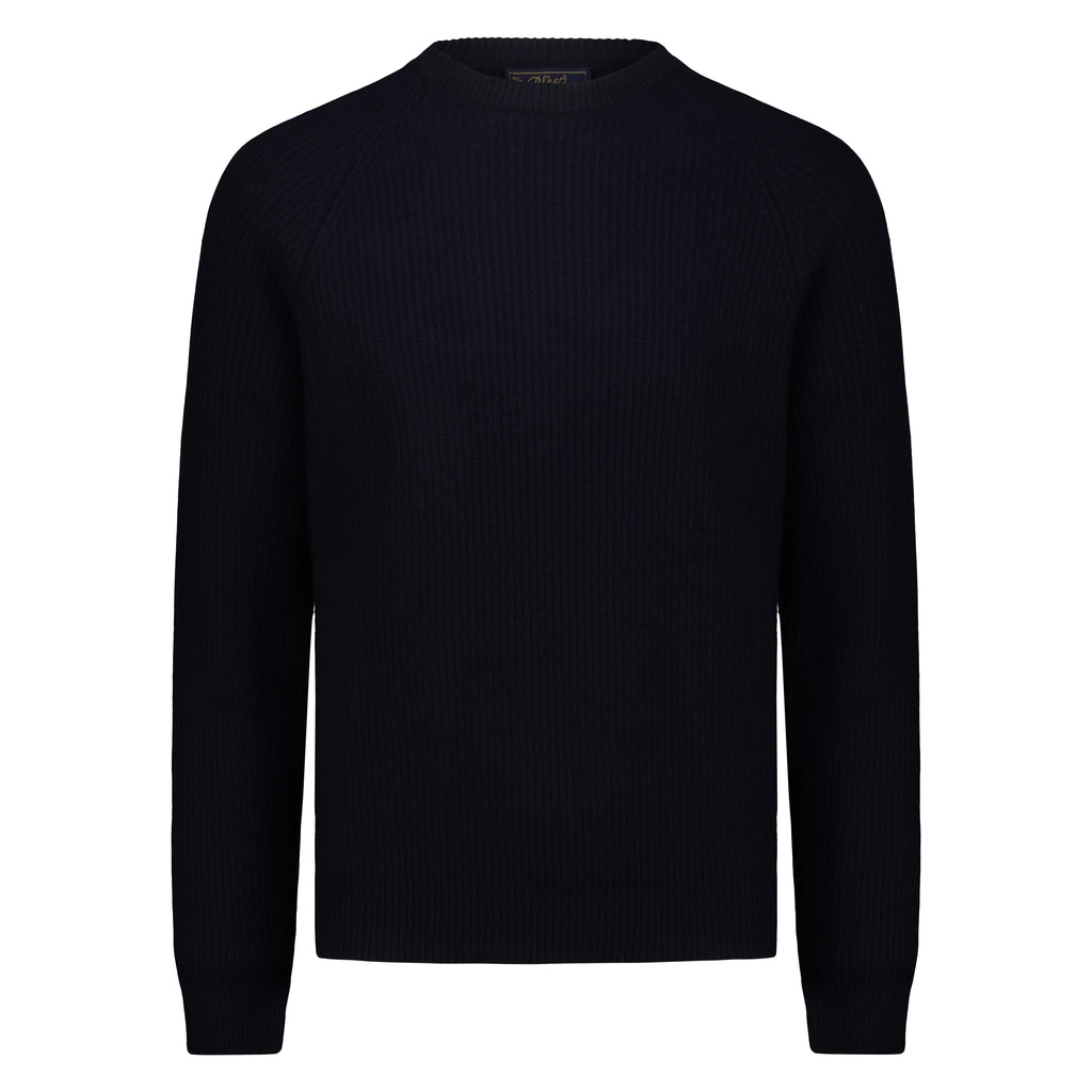 Maglione Girocollo Punto Costa Inglese Jeff in Lana e Cashmere
