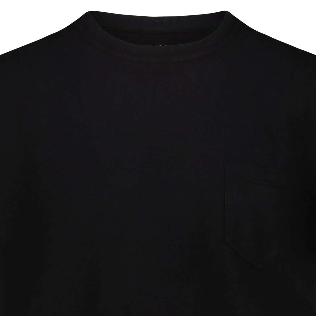 T-shirt Casco Bay in Jersey Fiammato con Taschino (Black)