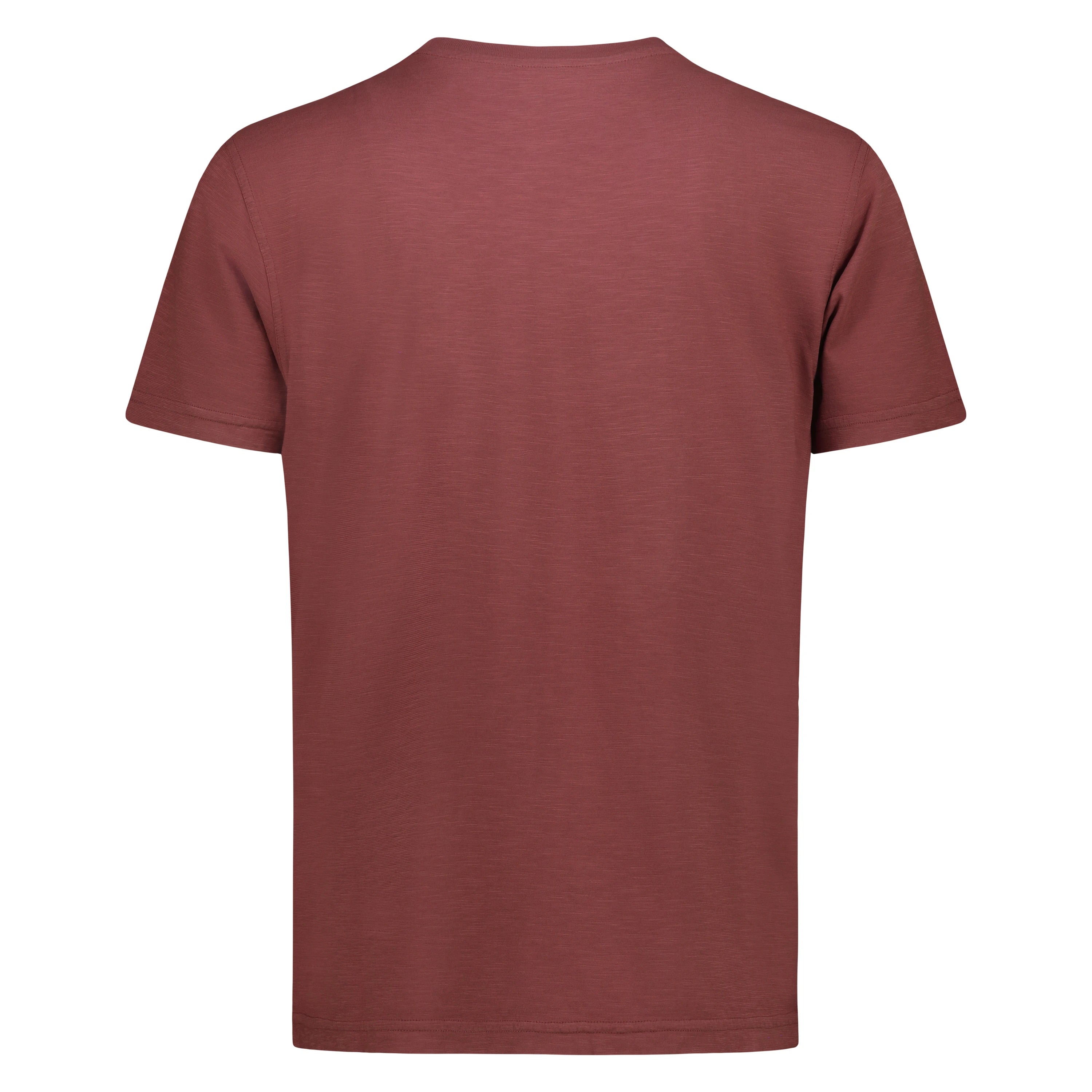 T-shirt Casco Bay in Jersey Fiammato con Taschino (Bordeaux)