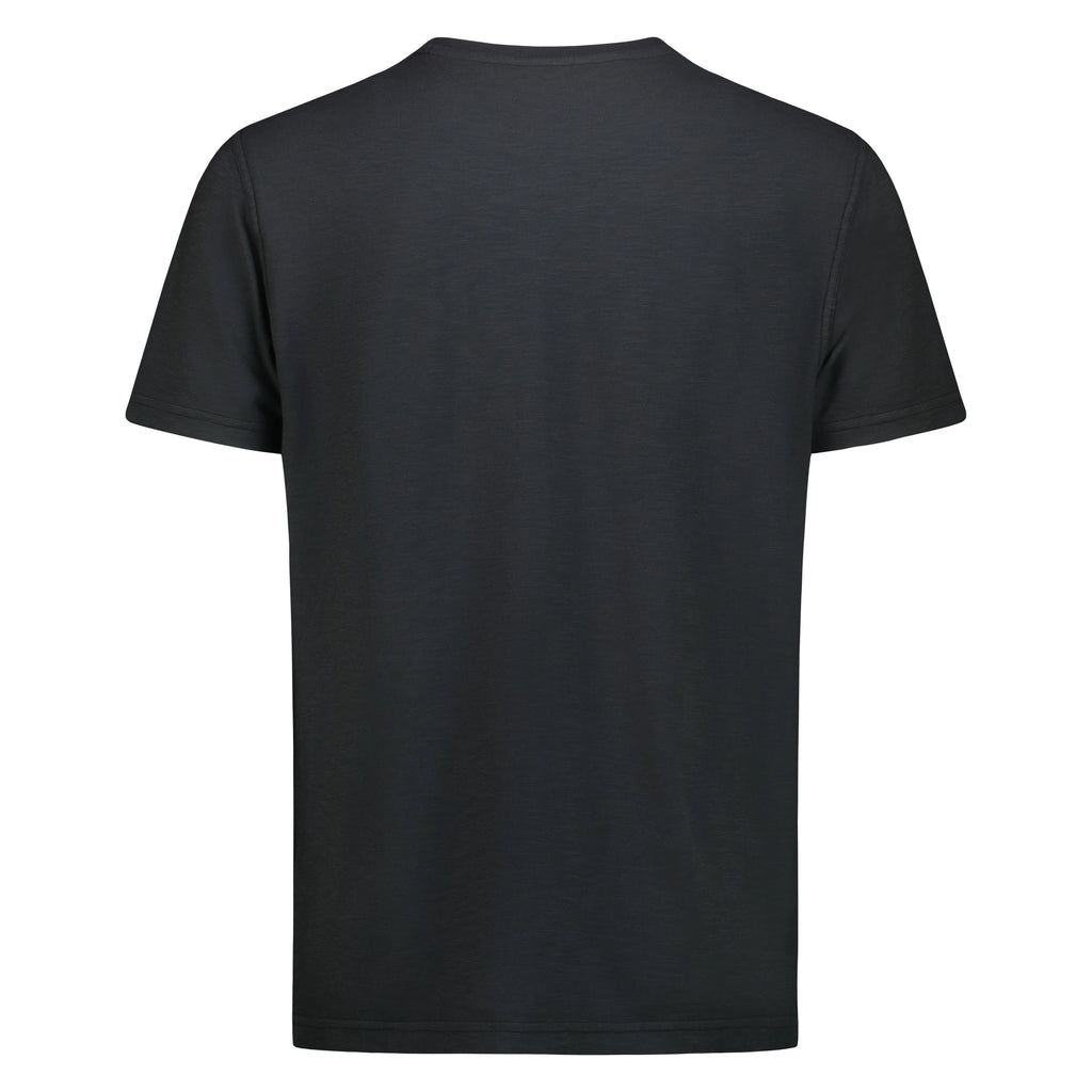 T-shirt Casco Bay in Jersey Fiammato con Taschino (Faded Black)
