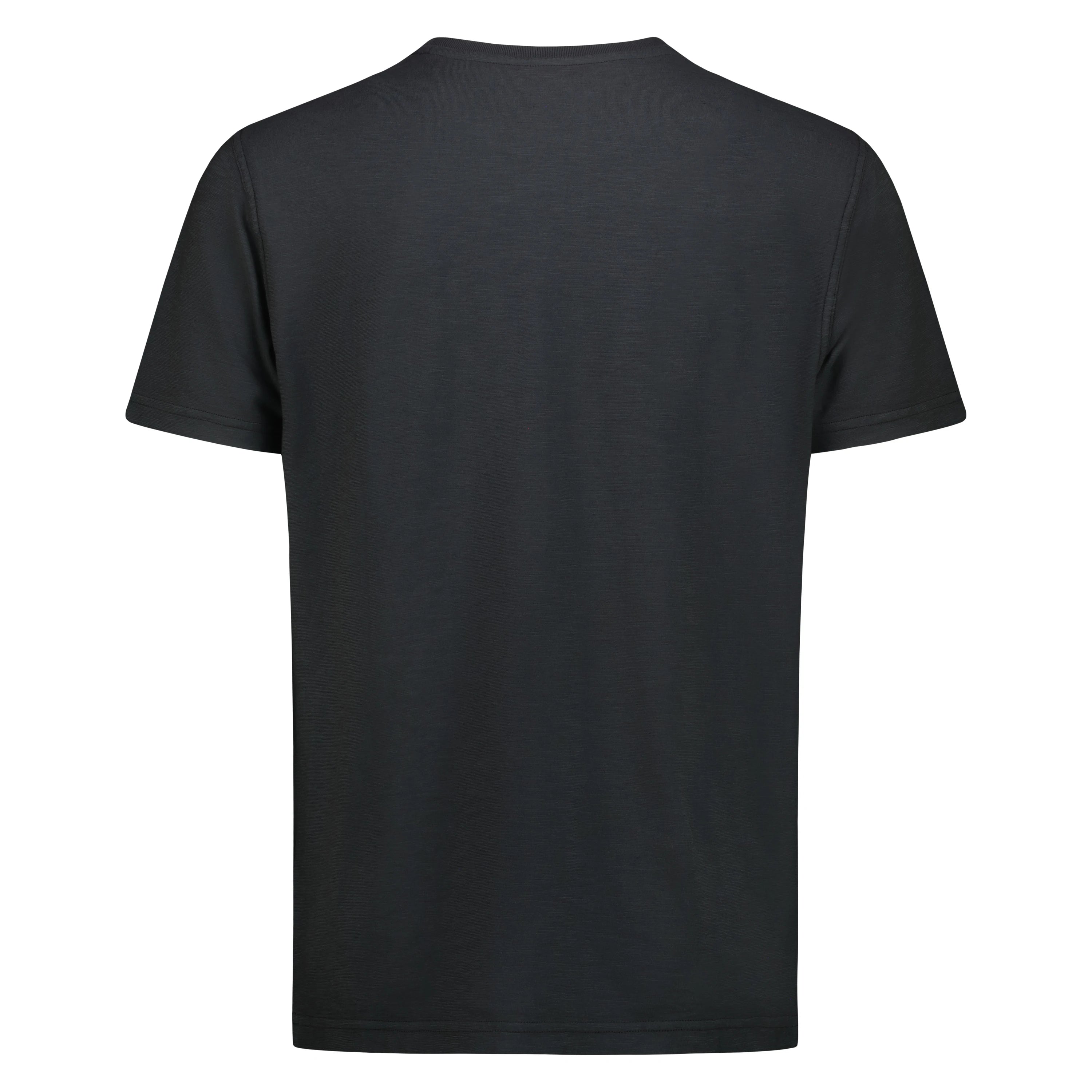 T-shirt Casco Bay in Jersey Fiammato con Taschino (Faded Black)