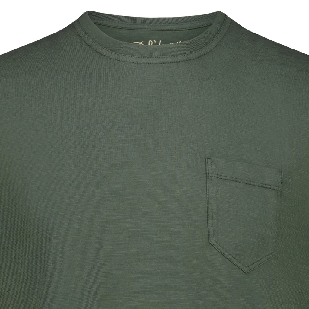 T-shirt Casco Bay in Jersey Fiammato con Taschino (Green)