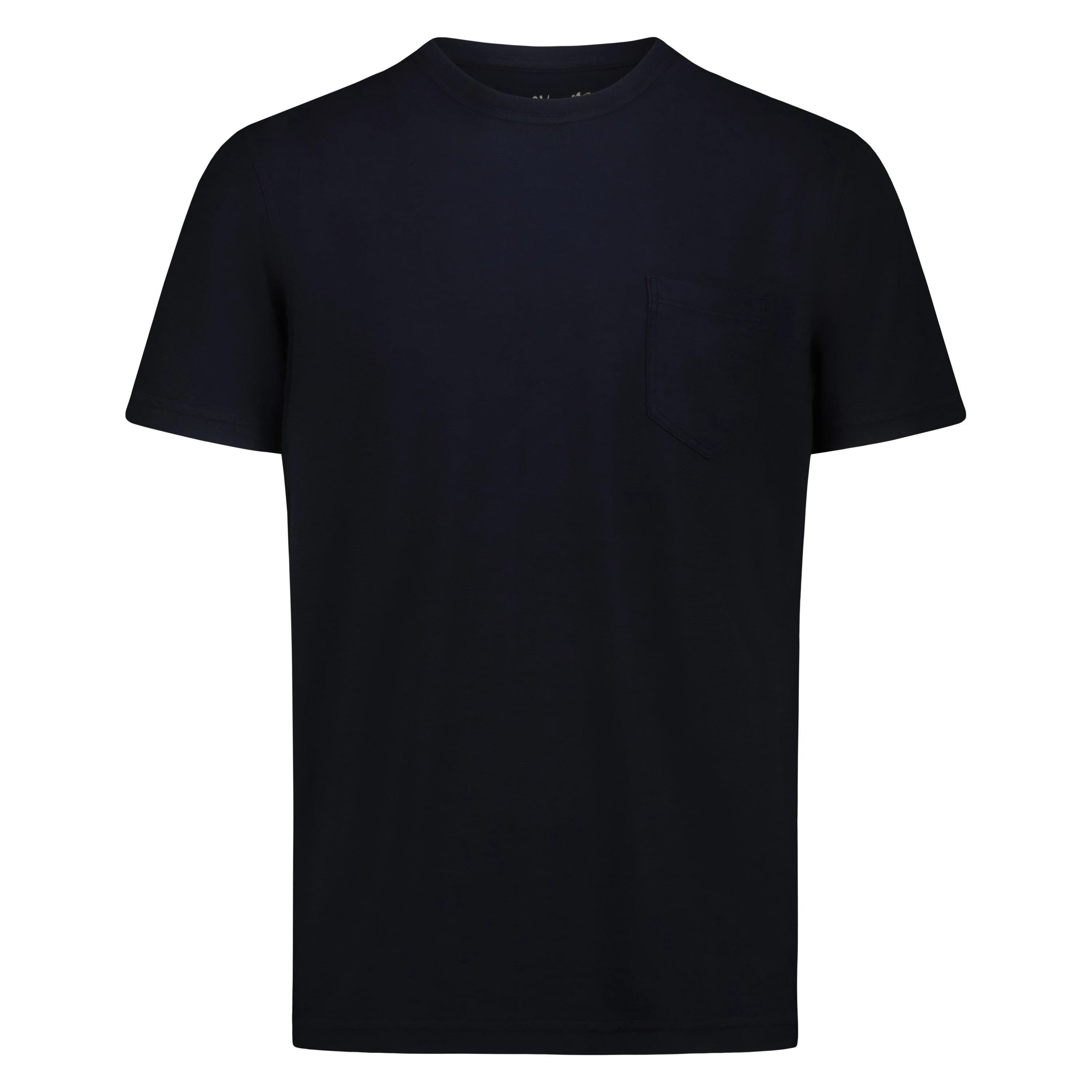 T-shirt Casco Bay in Jersey Fiammato con Taschino (Navy)