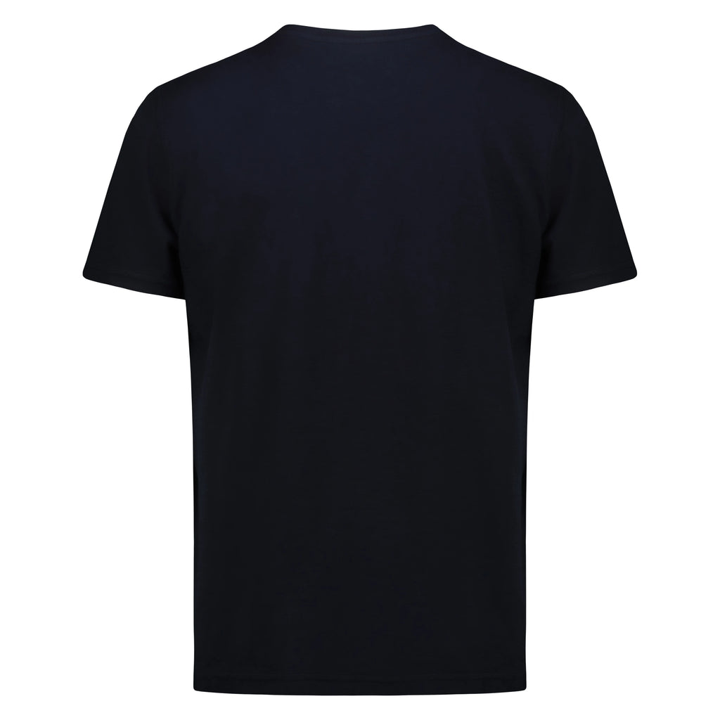 T-shirt Casco Bay in Jersey Fiammato con Taschino (Navy)