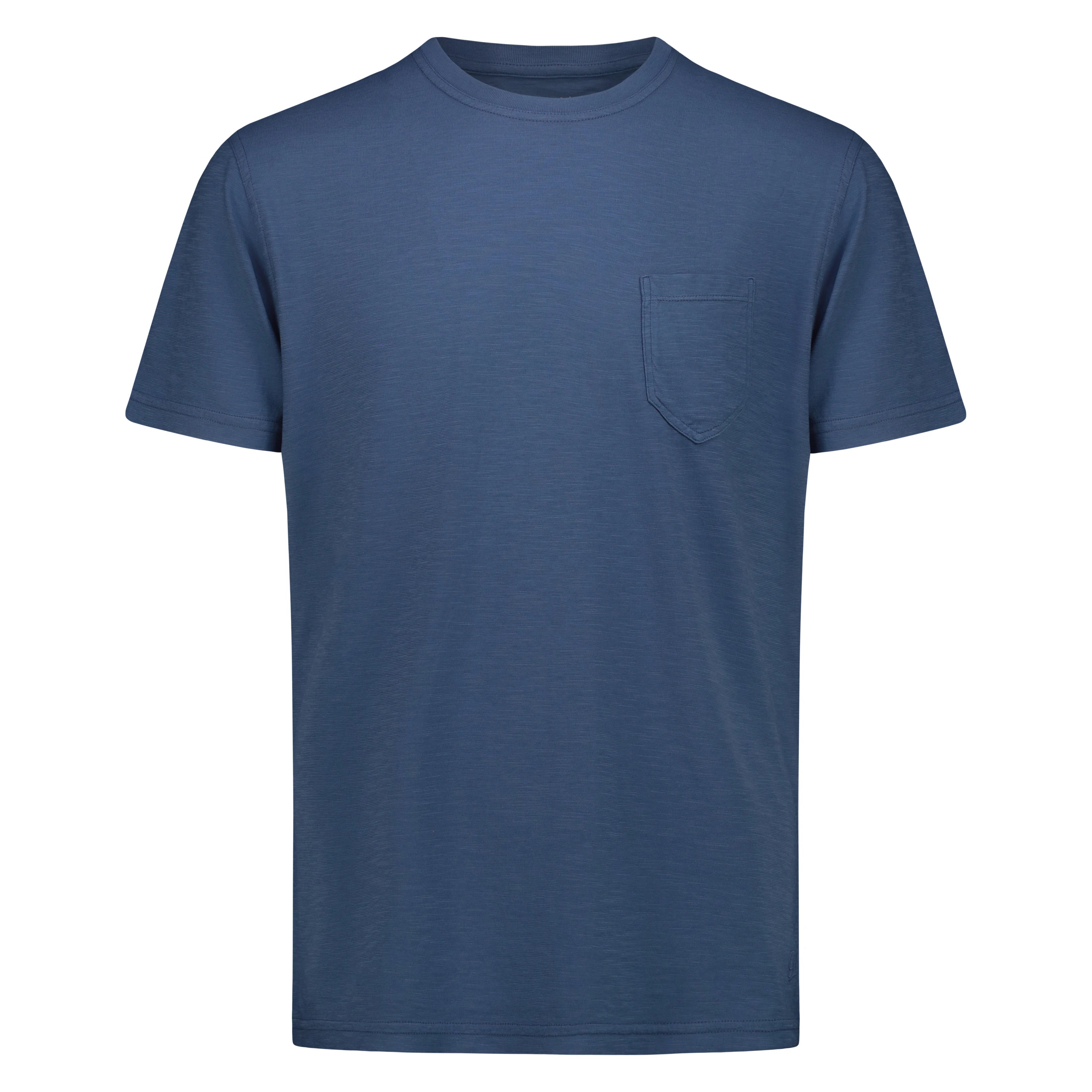 T-shirt Casco Bay in Jersey Fiammato con Taschino (Royal)