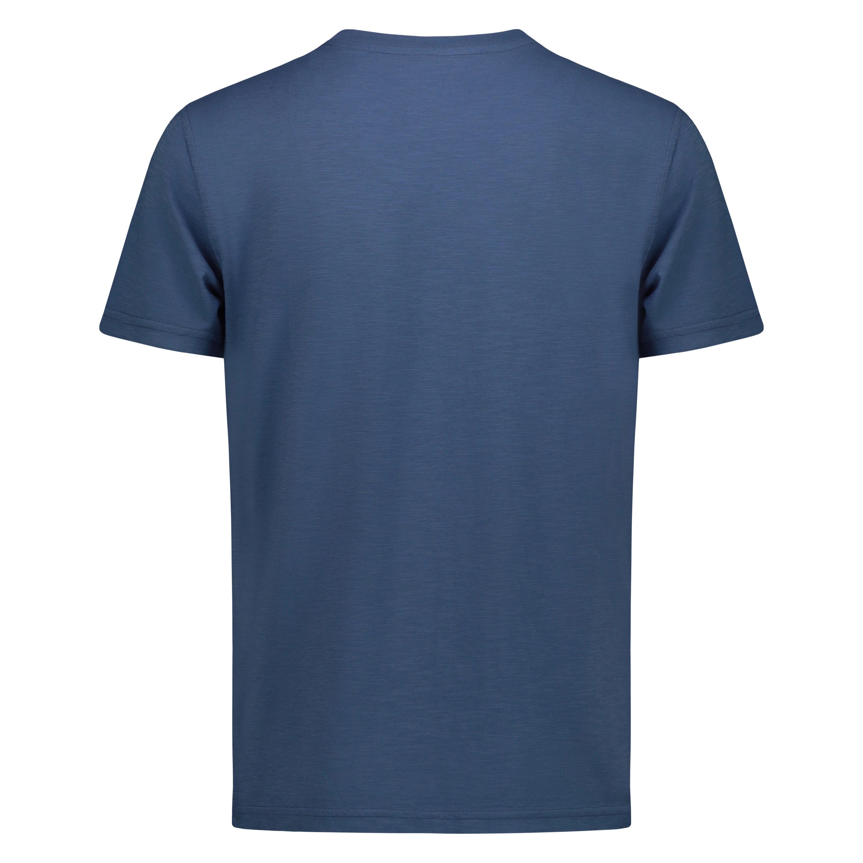 T-shirt Casco Bay in Jersey Fiammato con Taschino (Royal)