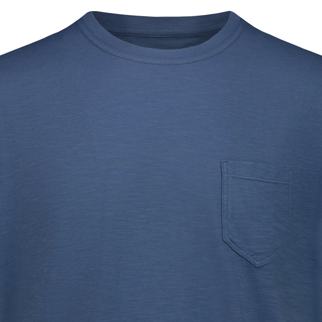 T-shirt Casco Bay in Jersey Fiammato con Taschino (Royal)