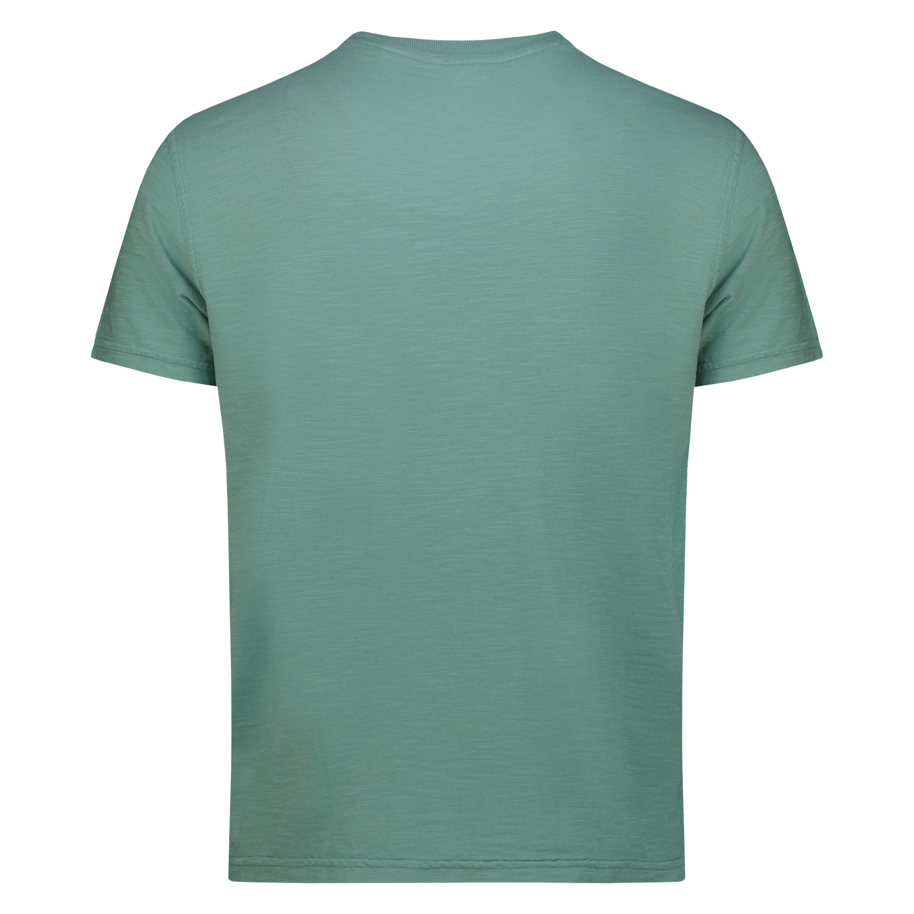 T-shirt Casco Bay in Jersey Fiammato con Taschino (Turquoise)