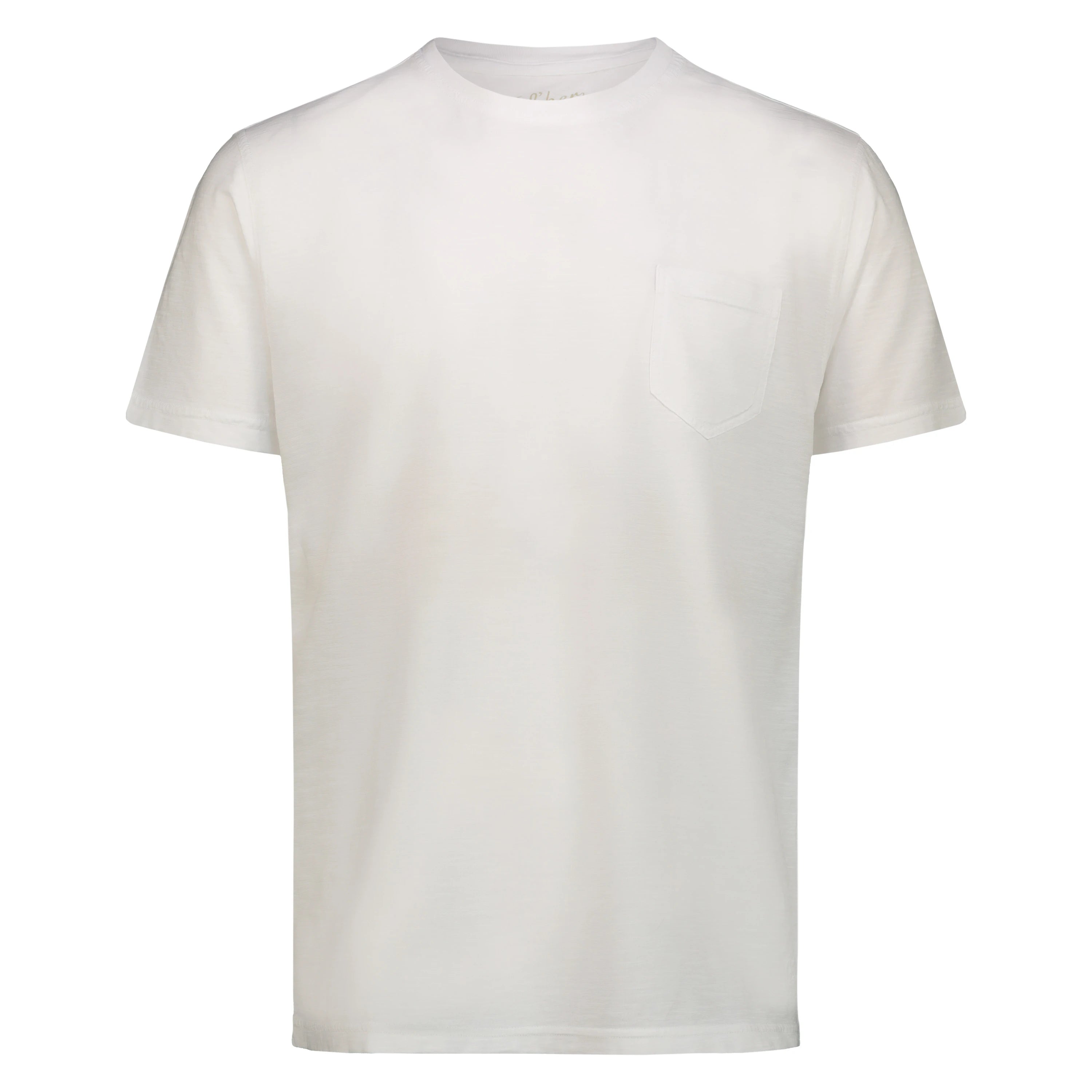 T-shirt Casco Bay in Jersey Fiammato con Taschino (White)