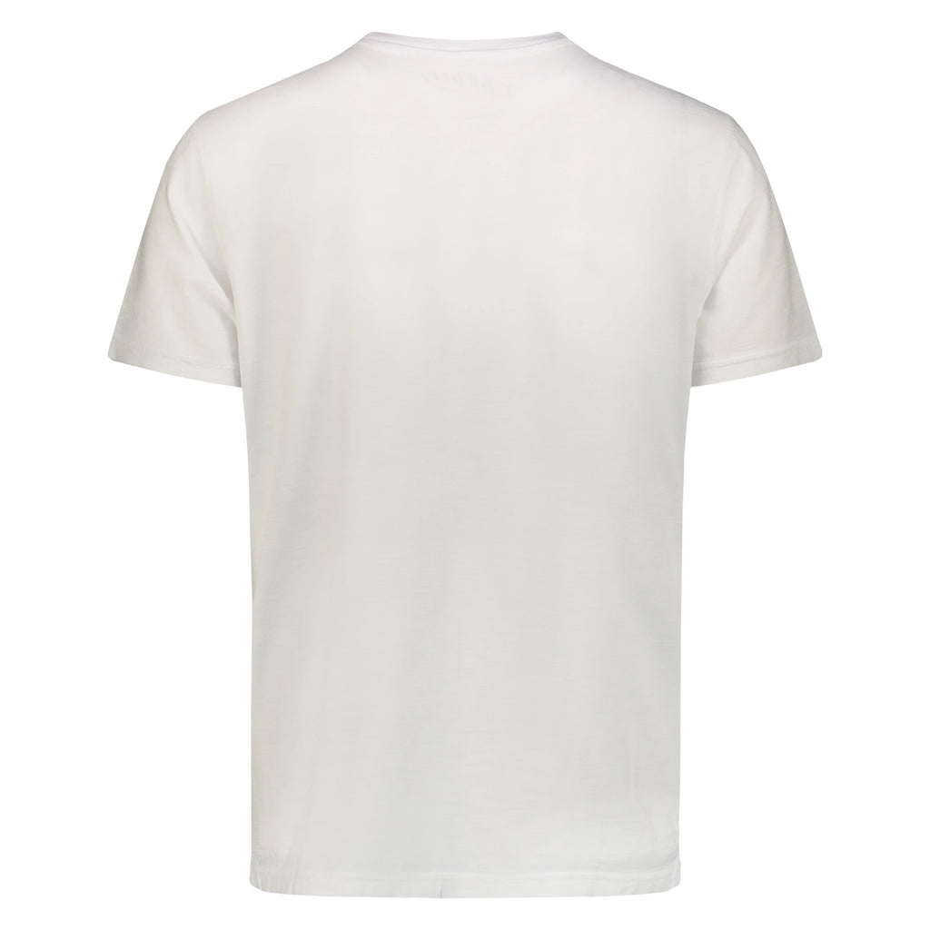 T-shirt Casco Bay in Jersey Fiammato con Taschino (White)