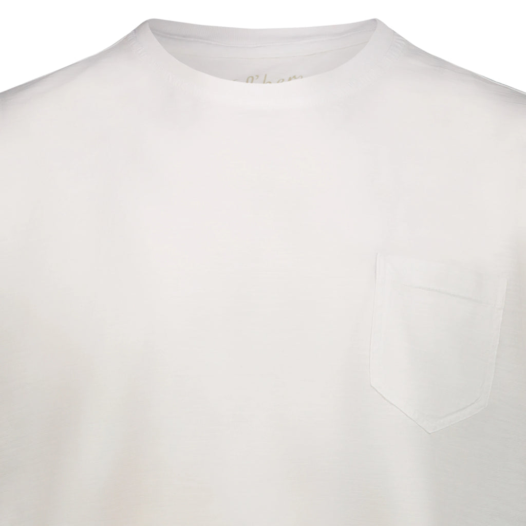 T-shirt Casco Bay in Jersey Fiammato con Taschino (White)