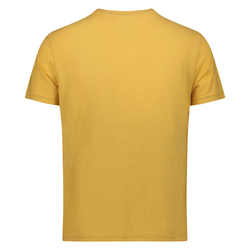 T-shirt Casco Bay in Jersey Fiammato con Taschino (Yellow)