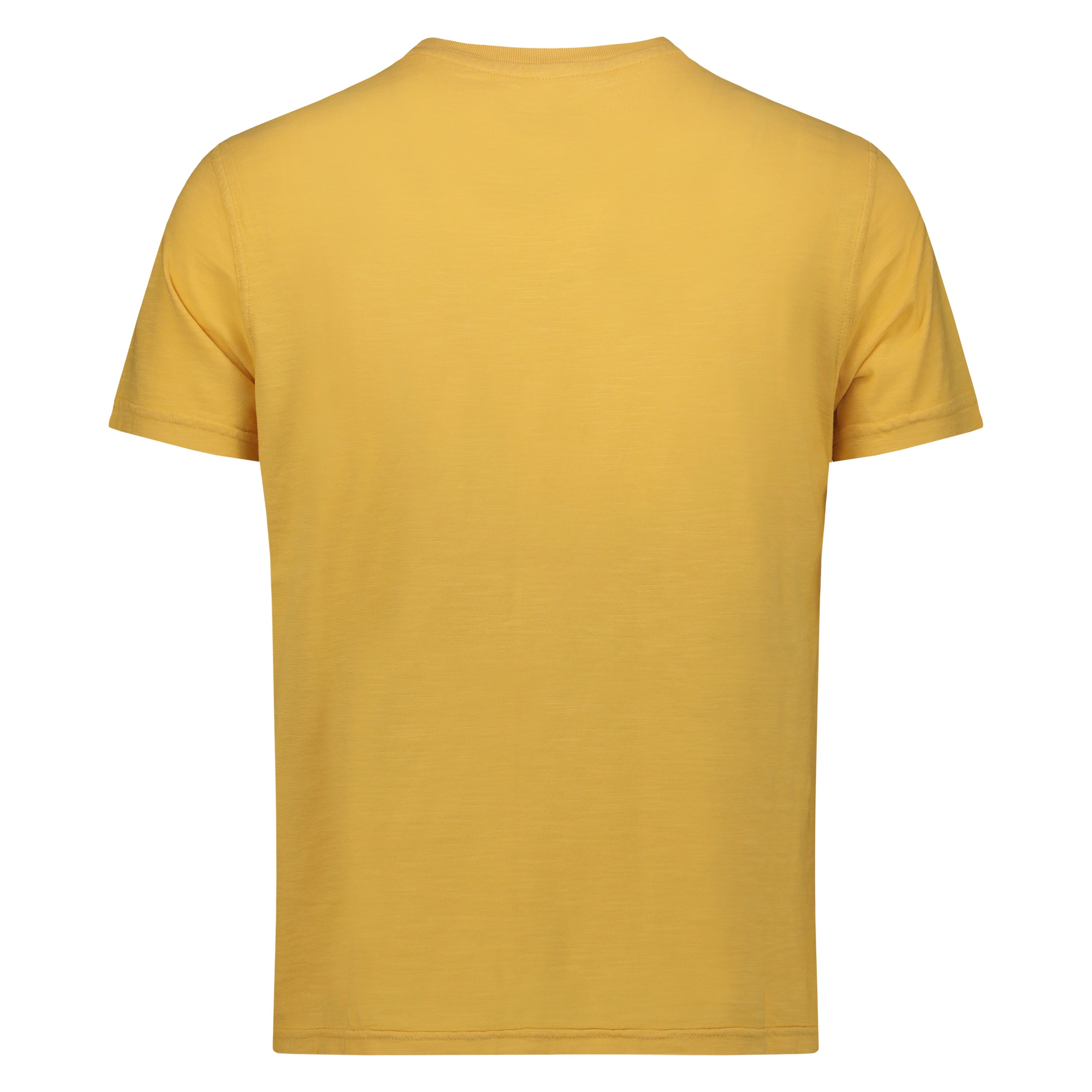 T-shirt Casco Bay in Jersey Fiammato con Taschino (Yellow)